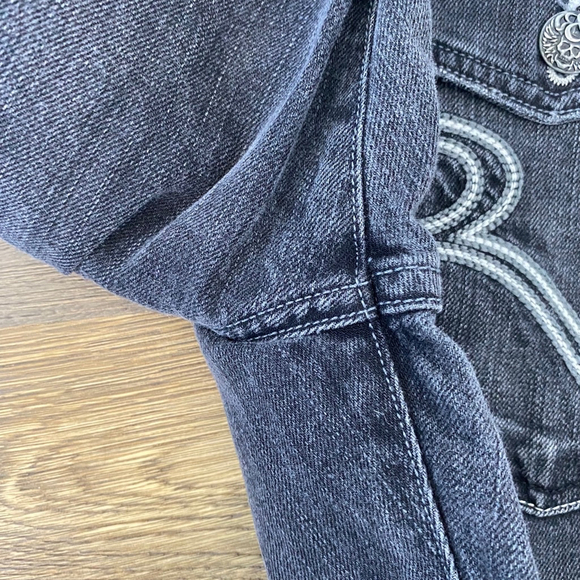 Rock & Republic Taylor Bootcut Jeans Size 34 Skull details faded black - Picture 6 of 16